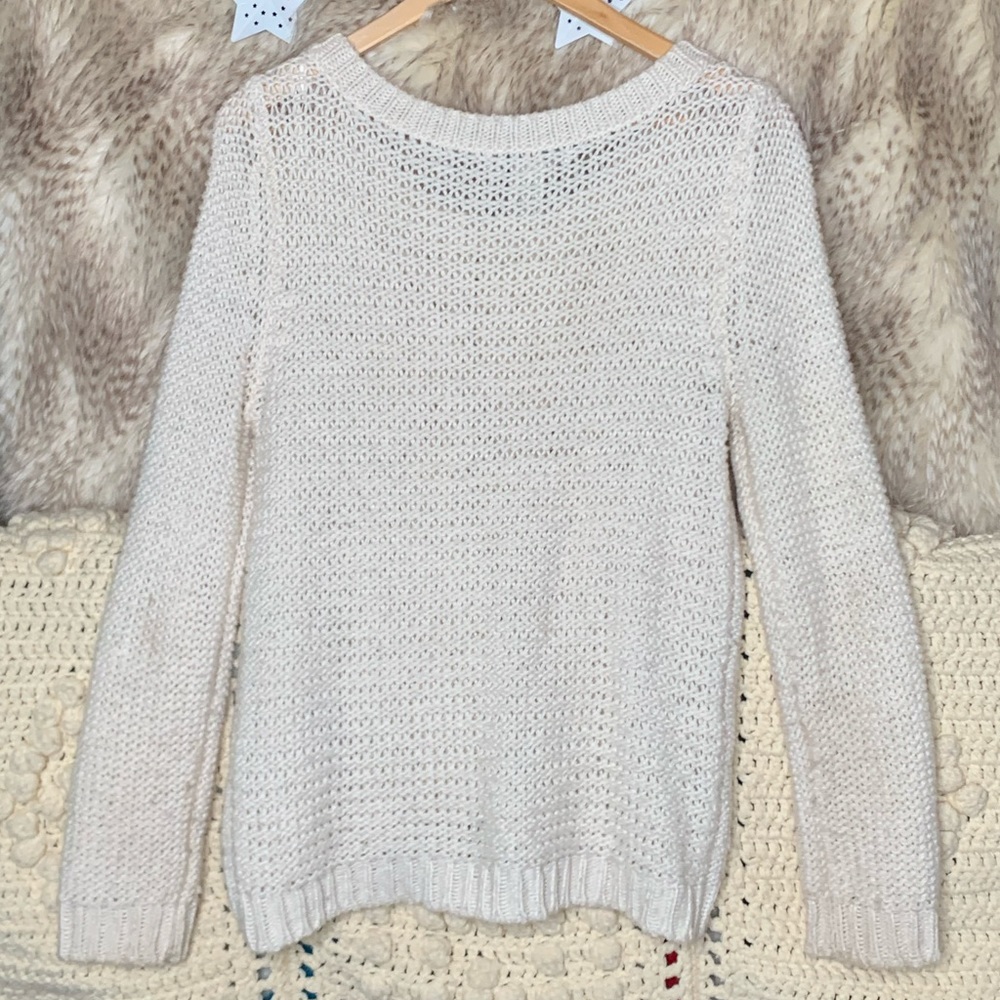 American Rag Cable Knit Ivory Sweater - Picture 3 of 3